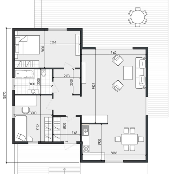 Дом из сип-панелей 98 м²