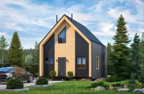 Дом из сип-панелей 73,5 м²