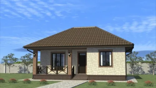 Дом из сип-панелей 77 м²