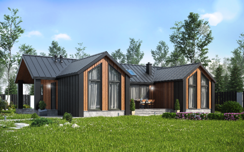 Дом из сип-панелей 121,5 м²